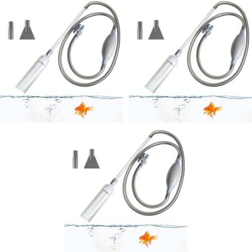 Qpets® 2.6M Manual Fish Tank Cleaner Siphon Gravel Hand Pump Drain Aquarium Cleaning Tool Pipe 3PCS Qpets® 2.6M Manual Fish Tank Cleaner Siphon Gravel Hand Pump Drain Aquarium Cleaning Tool Pipe 3PCS